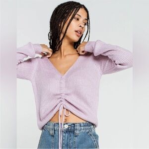 Sincerely Jules Lilac Front Tie V-Neck Sweater